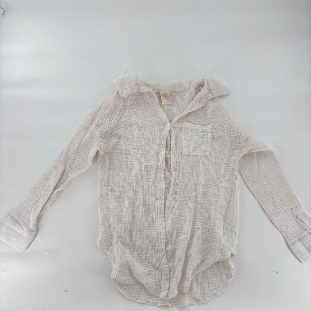 Shade-shore Women's Cream and White Shirt
